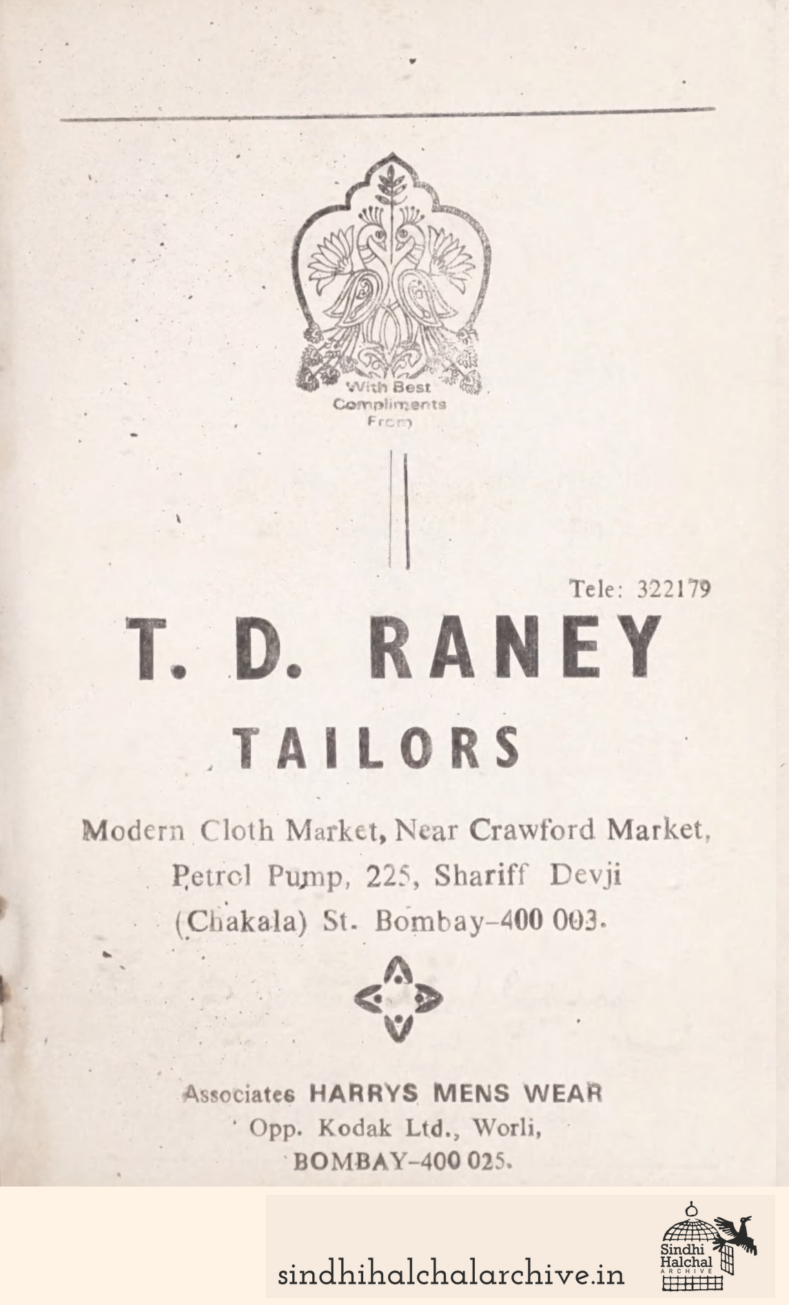 Image of AD T. D. Raney Tailors